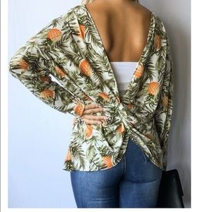 Pineapple Off The Shoulder Top